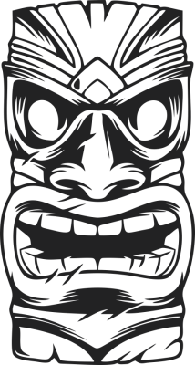 Sticker Tiki Totem Mask 9 - Stickers Camping Car