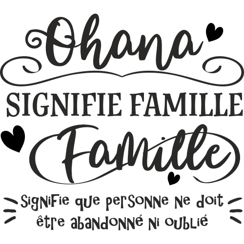 Sticker Citation Ohana Signifie Famille Ref D Mpa Deco