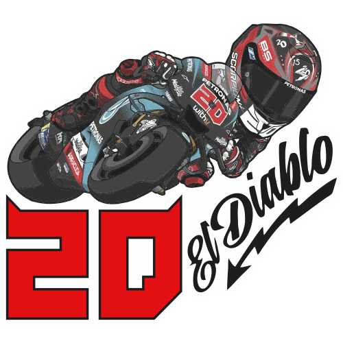 Stickers Fabio Quartararo El Diablo 20 Moto GP - ref.d18832