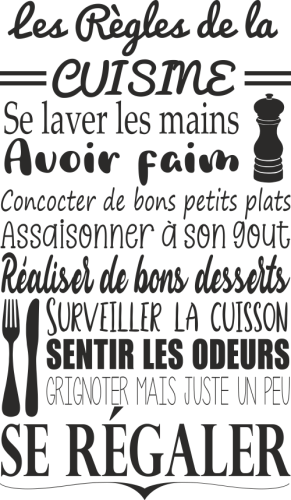 Sticker Règles de la cuisine 1 - ref.d17429