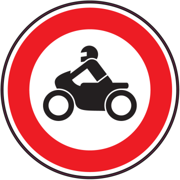 Panneau  Interdiction aux motos  MPA D co